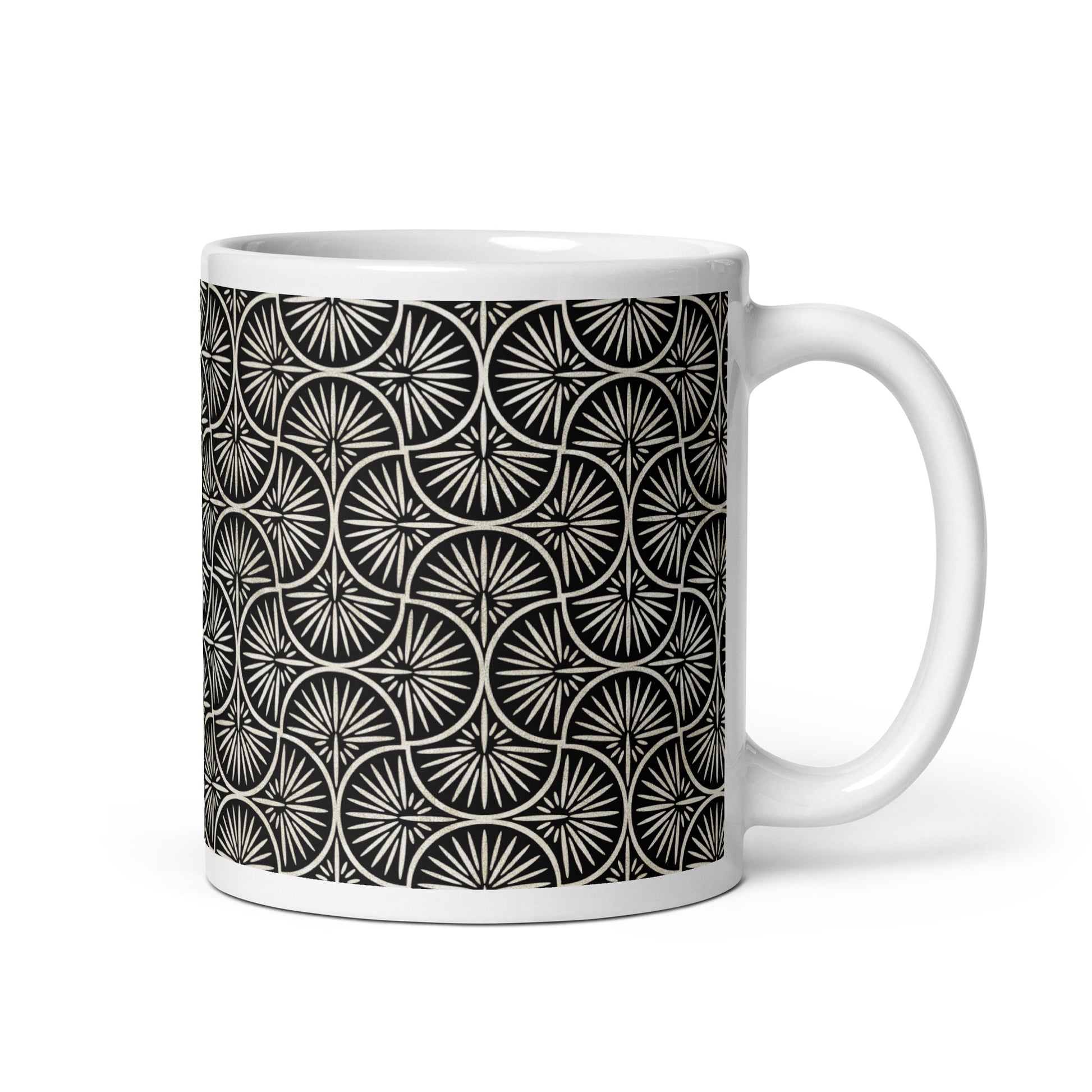 Axiom Spoke ceramic coffee mug - 11 oz - handle on right