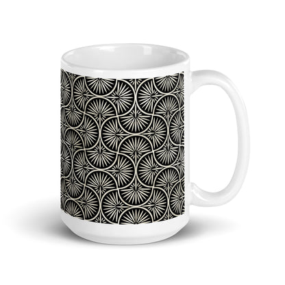 Axiom Spoke ceramic coffee mug - 15 oz - handle on right