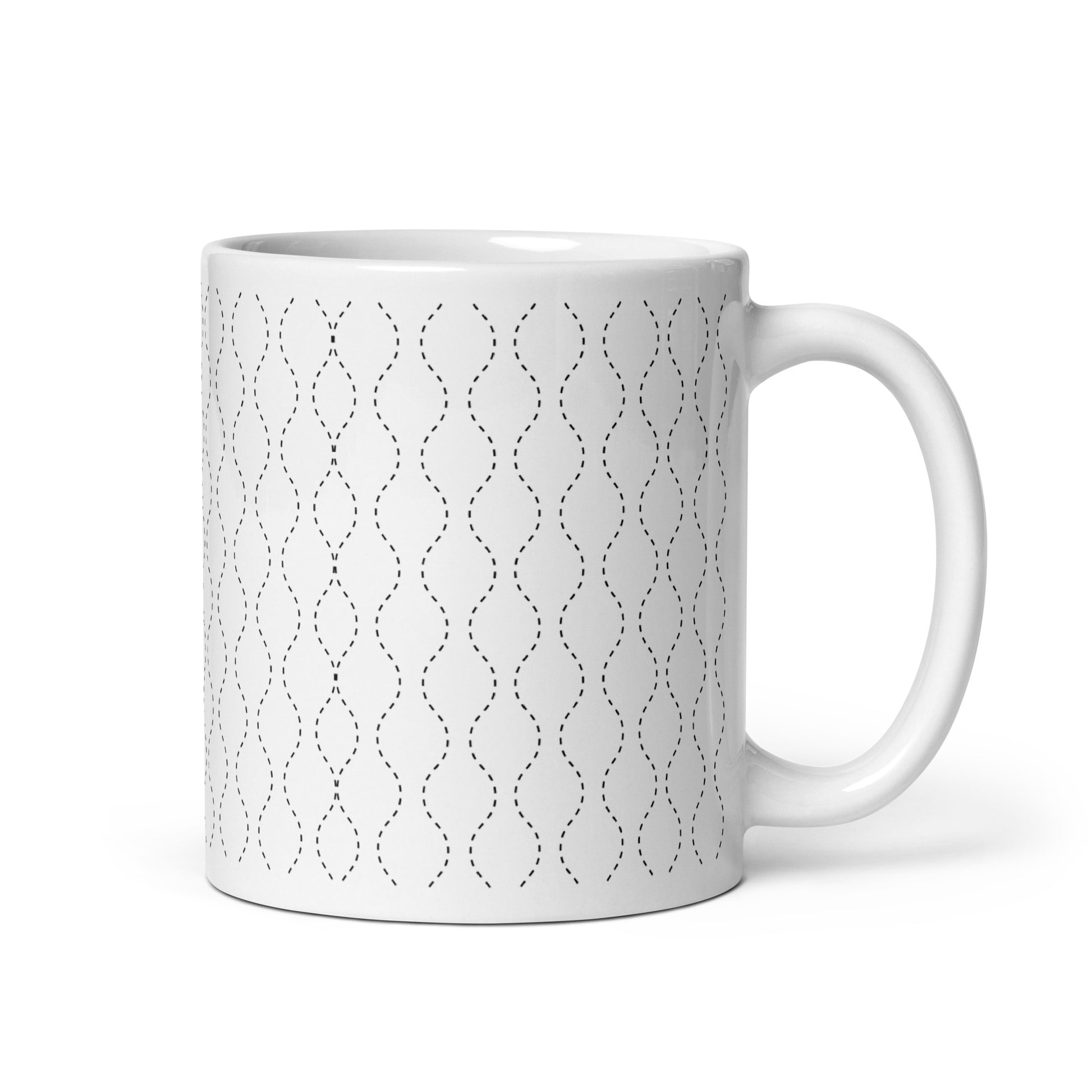 Axiom Thread ceramic coffee mug - 11 oz - handle on right