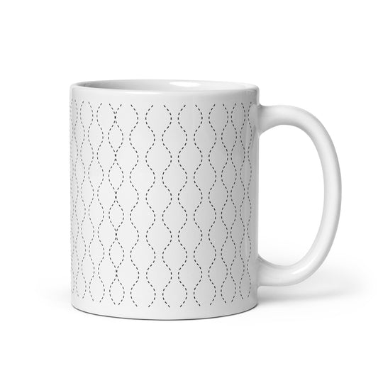 Axiom Thread ceramic coffee mug - 11 oz - handle on right