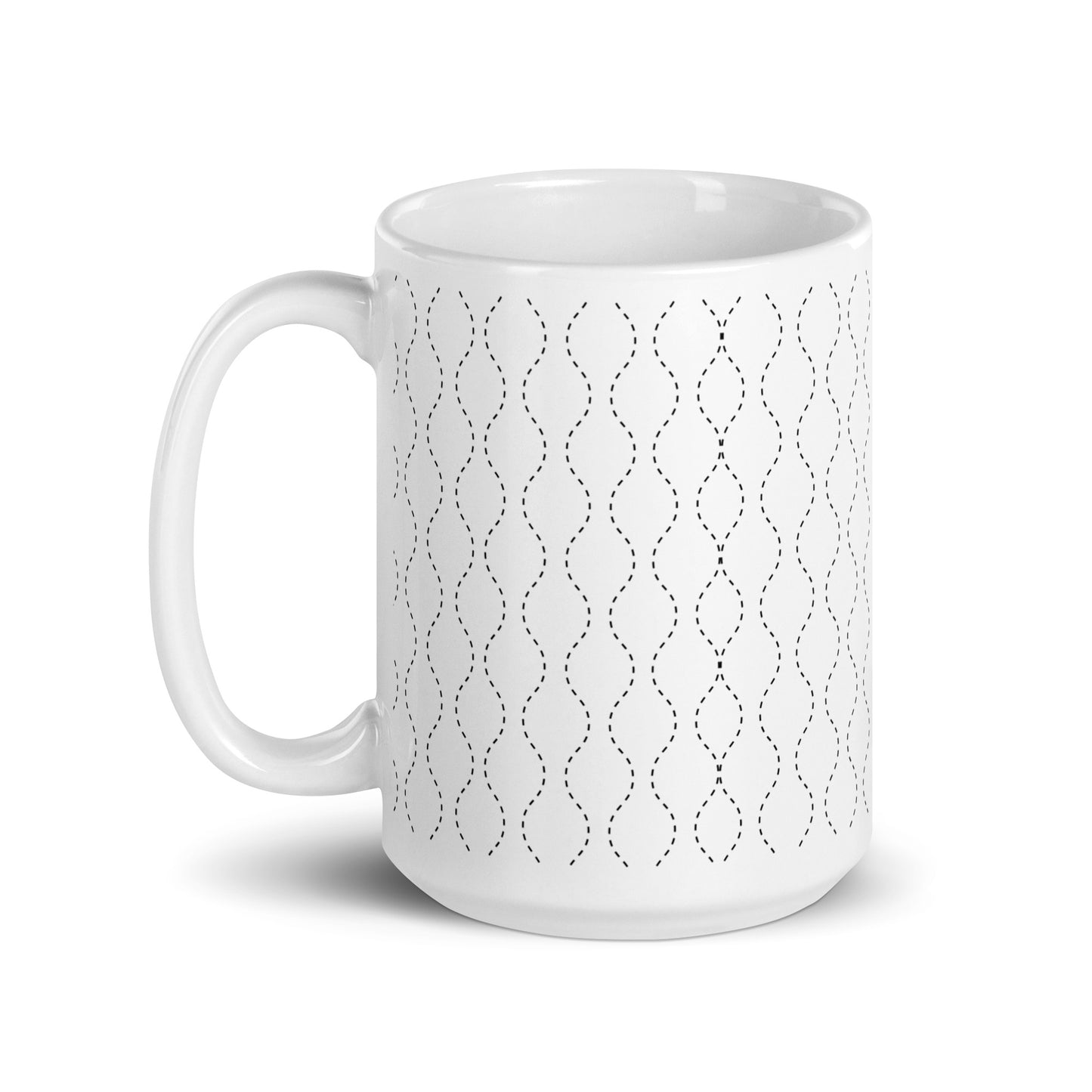 Axiom Thread ceramic coffee mug - 15 oz - handle on left
