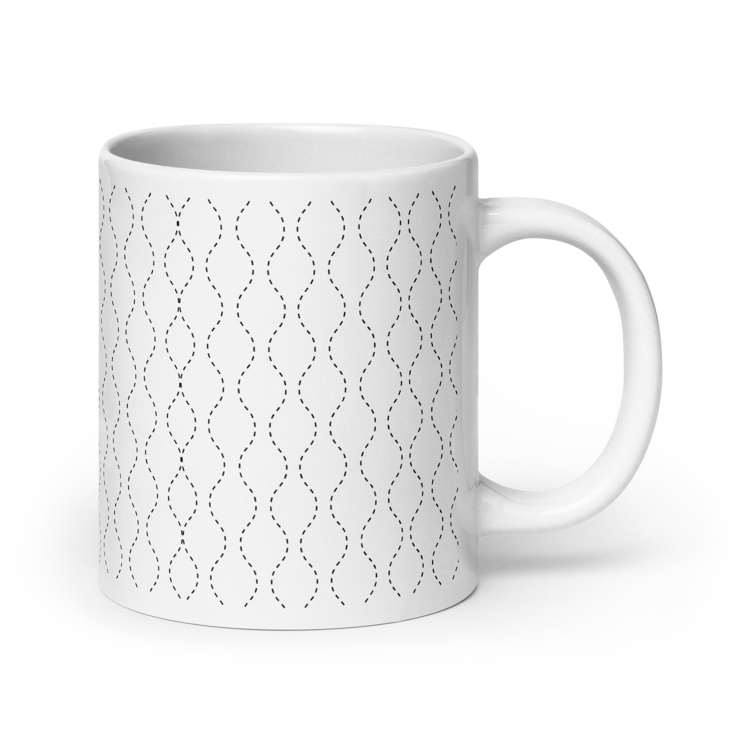 Axiom Thread ceramic coffee mug - 20 oz - handle on right
