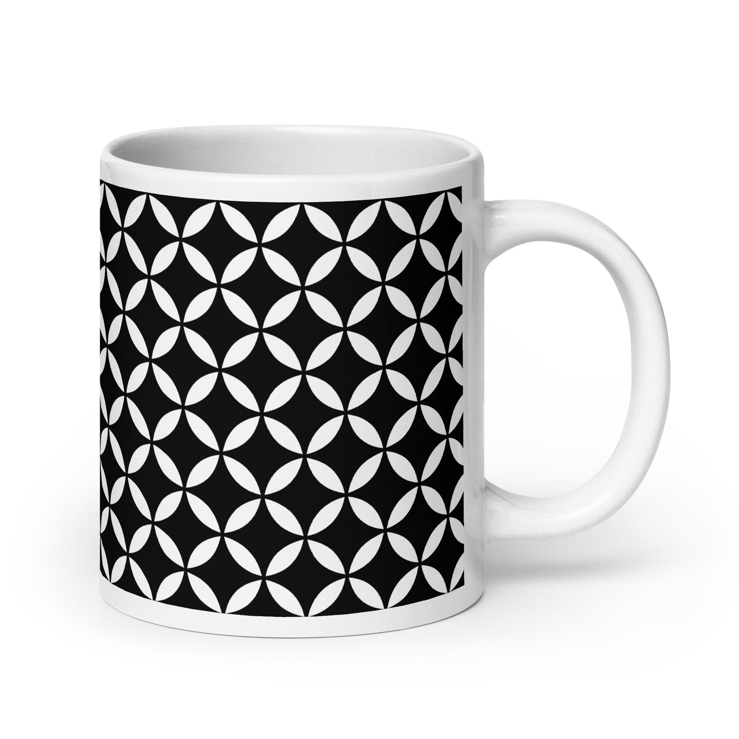 Axiom Veil ceramic coffee mug - 20 oz - handle on right