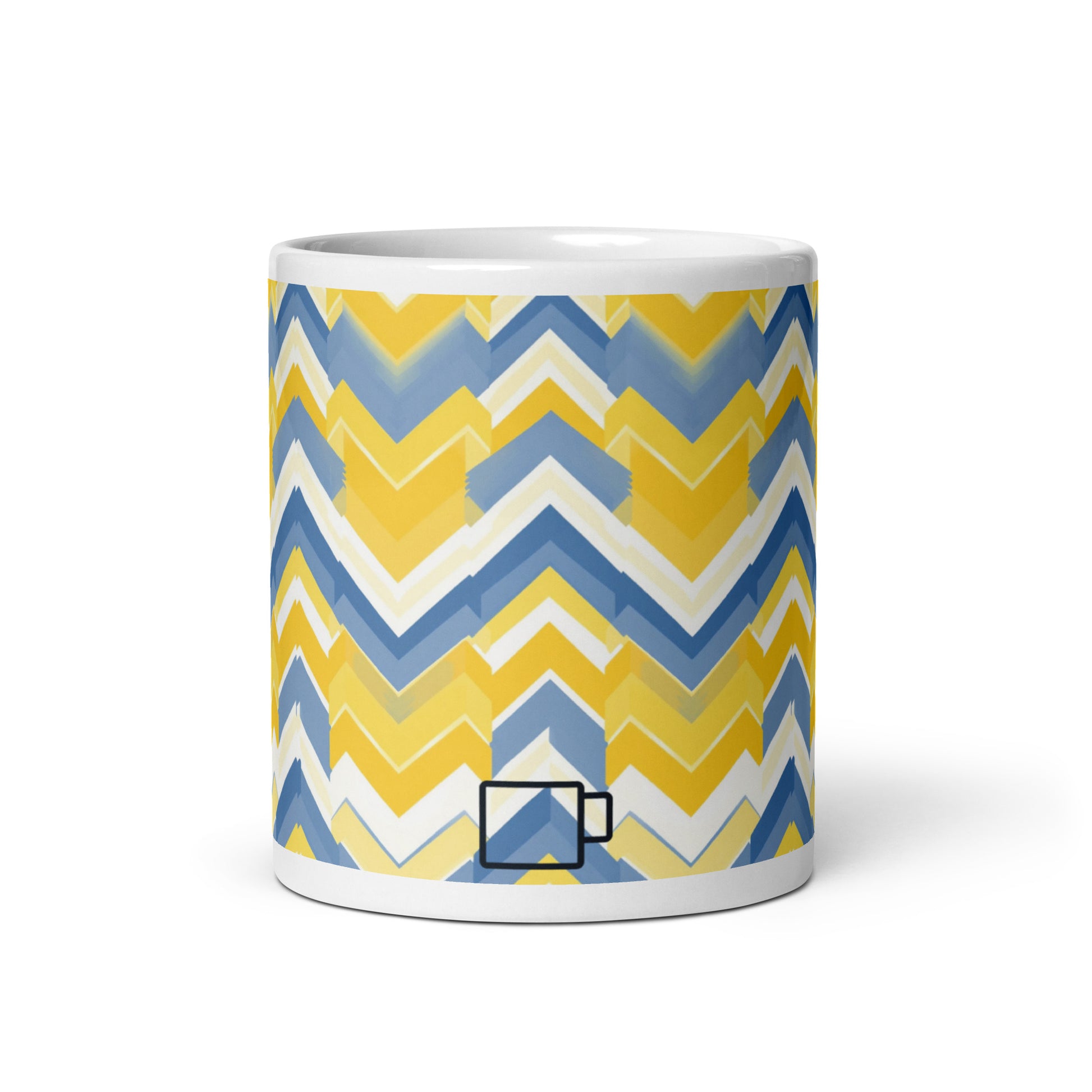 Bargello — Sunburst ceramic coffee mug - 11oz - front view