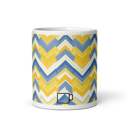 Bargello — Sunburst ceramic coffee mug - 11oz - front view