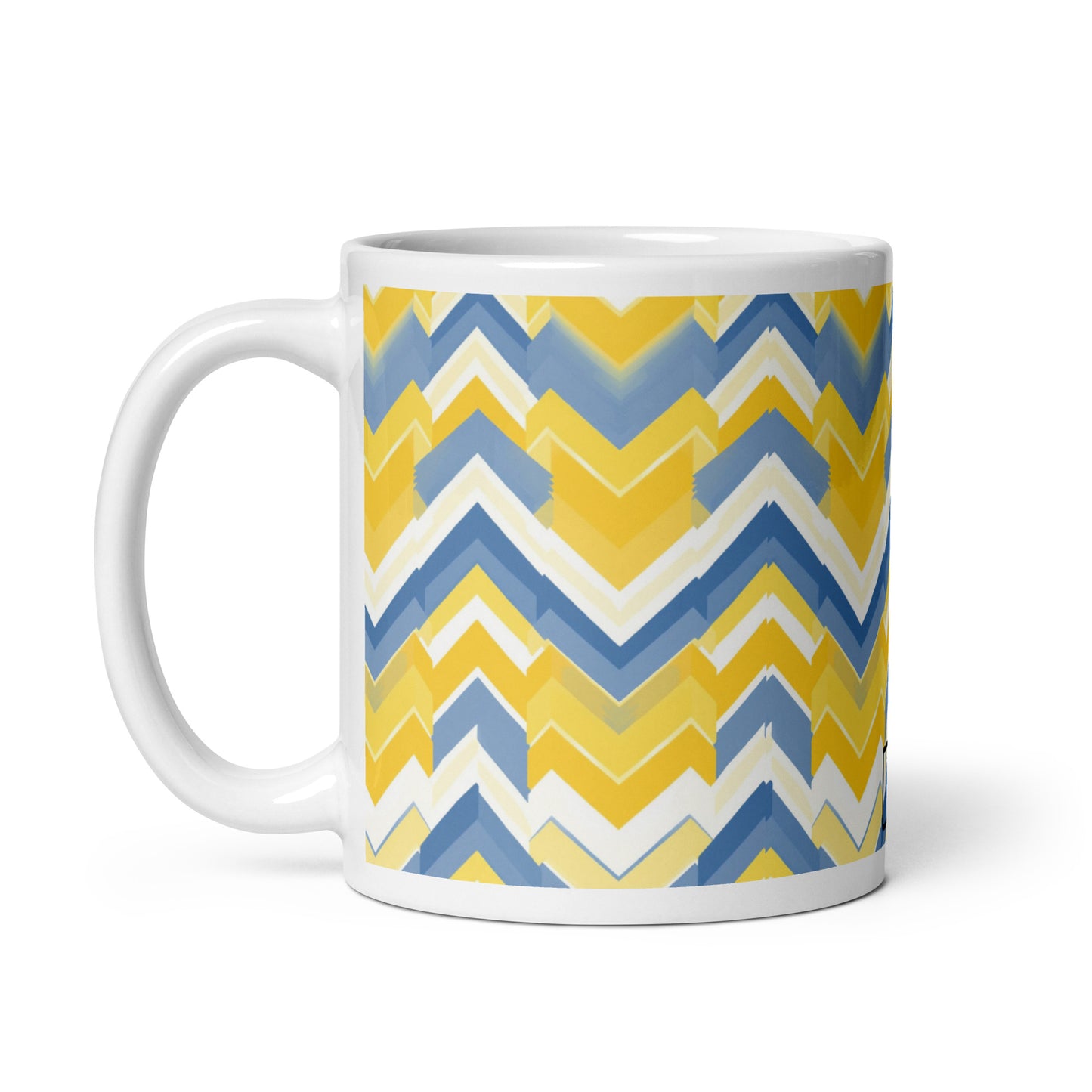 Bargello — Sunburst ceramic coffee mug - 11oz - handle on left