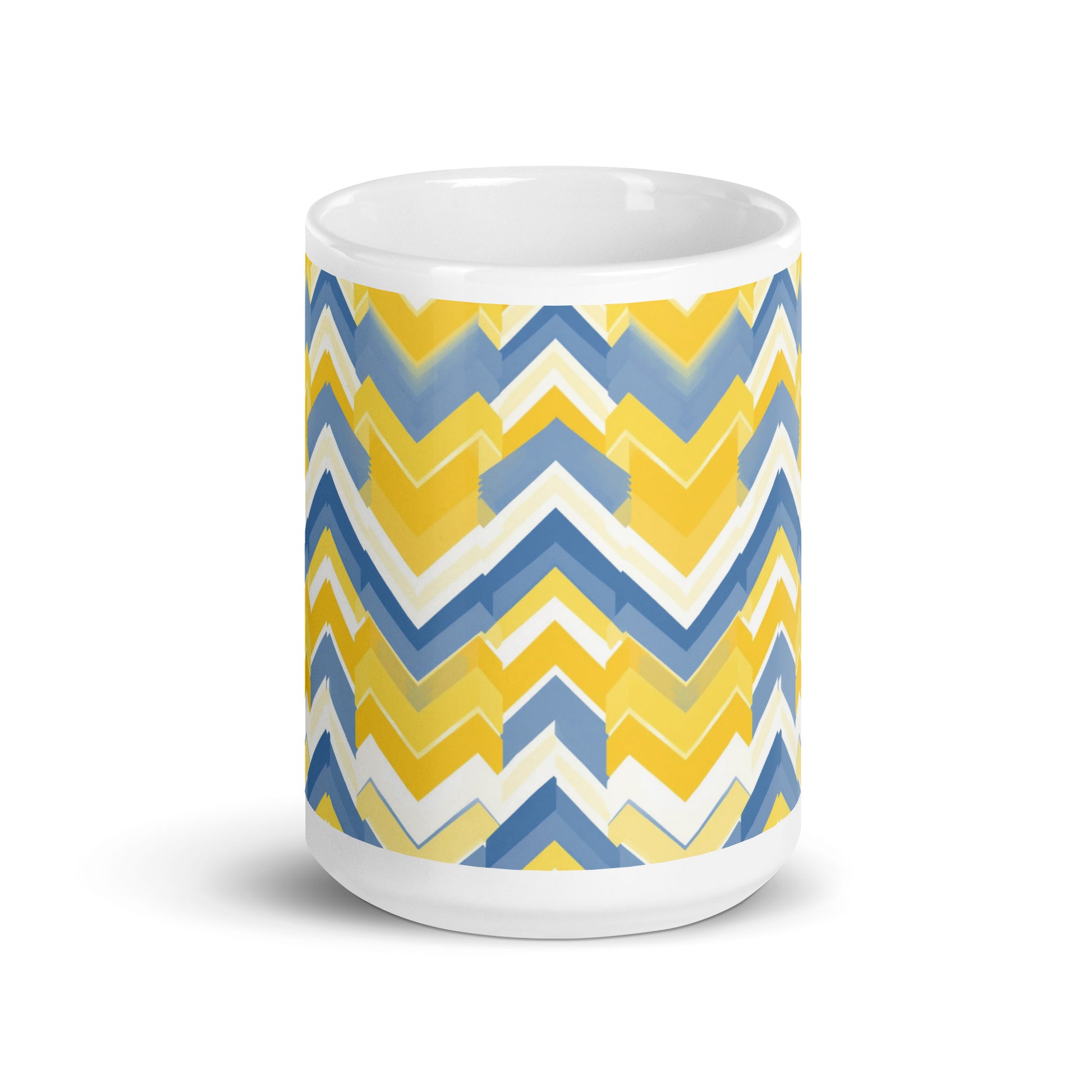 Bargello — Sunburst ceramic coffee mug - 15oz - front view
