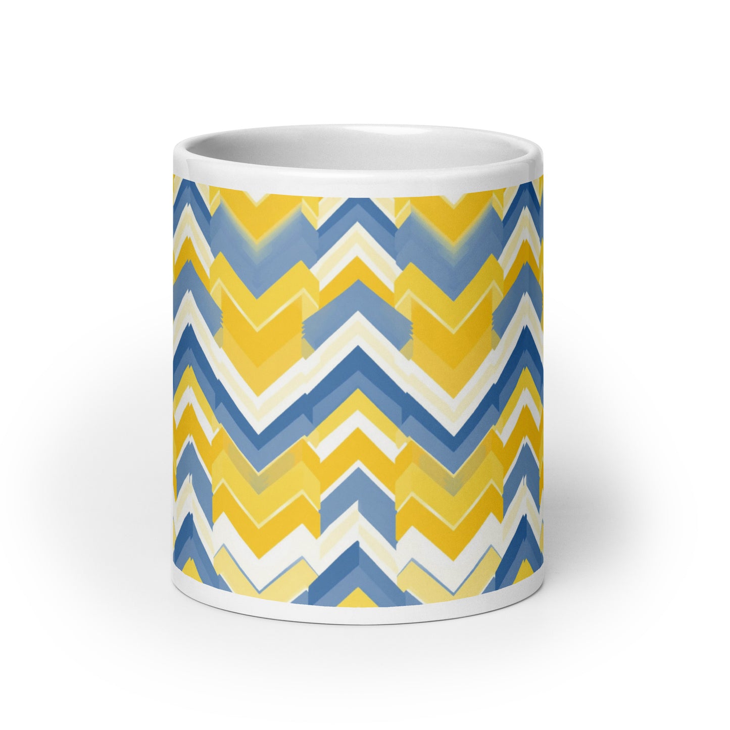 Bargello — Sunburst ceramic coffee mug - 20oz - front view