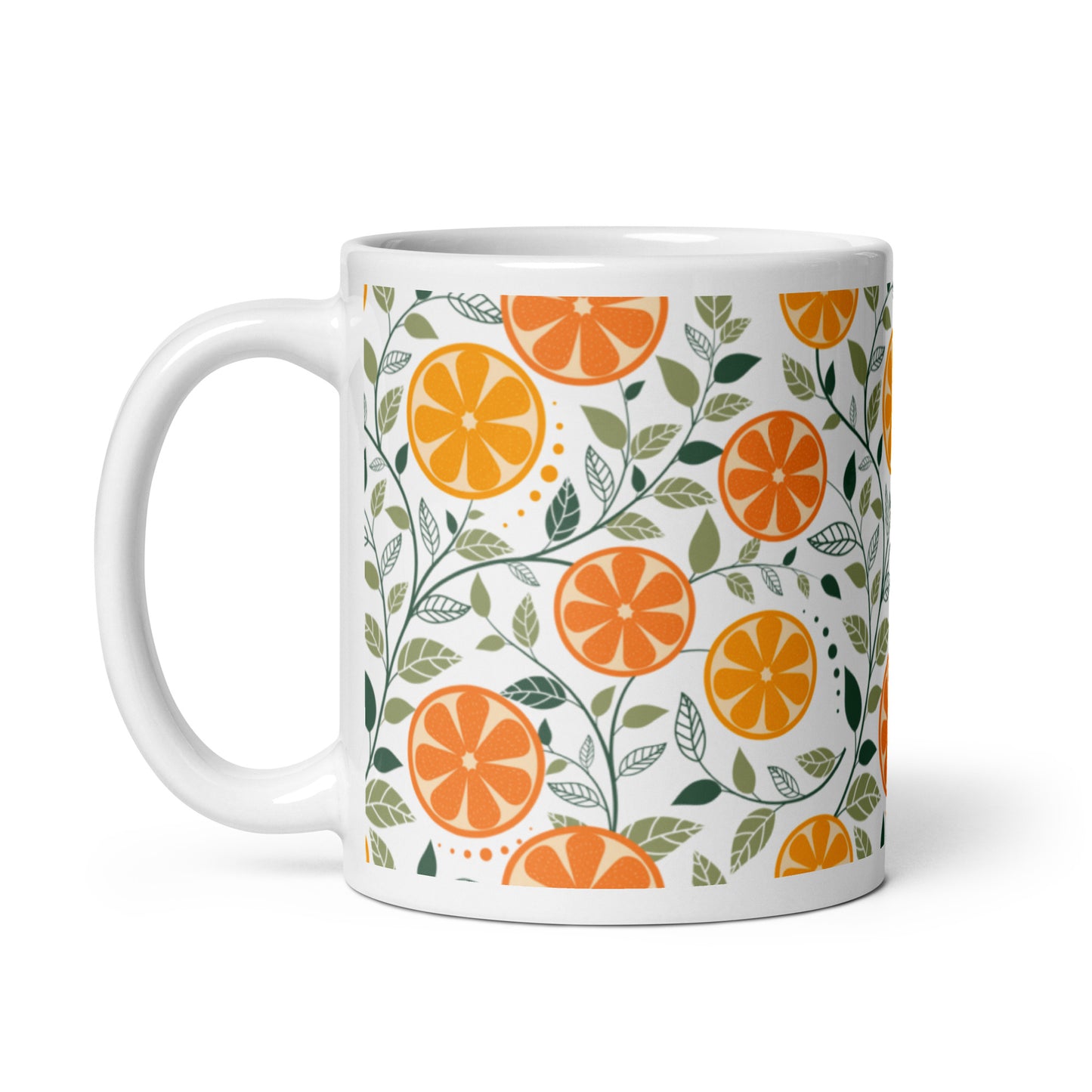 Citron ceramic coffee mug - 11oz - handle on left
