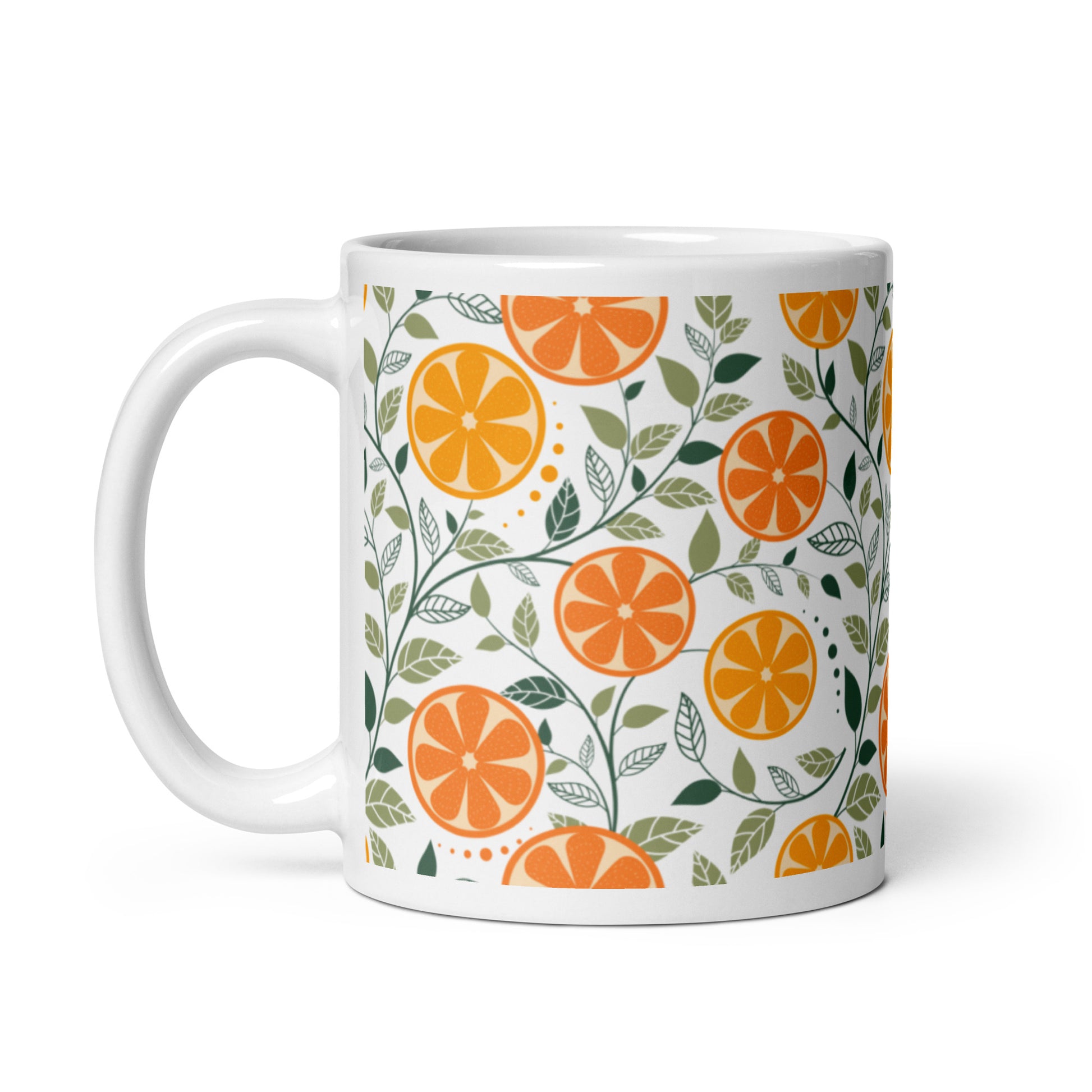 Citron ceramic coffee mug - 11oz - handle on left