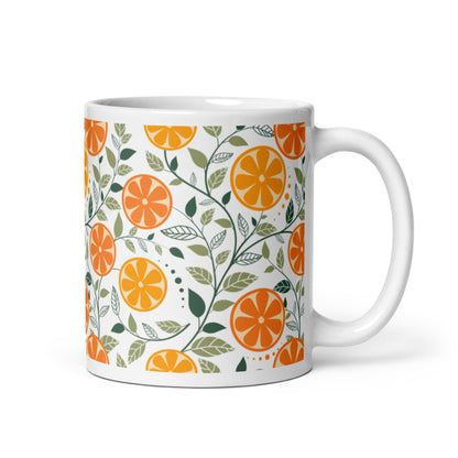 Citron ceramic coffee mug - 11oz - handle on right