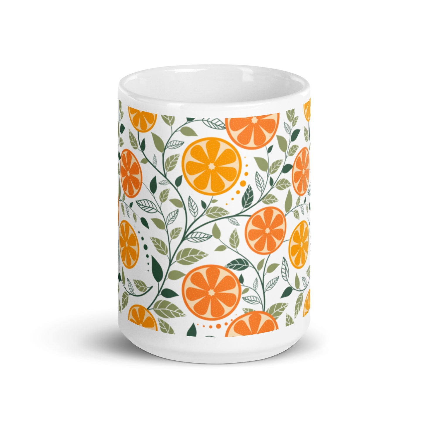 Citron ceramic coffee mug - 15oz - front view