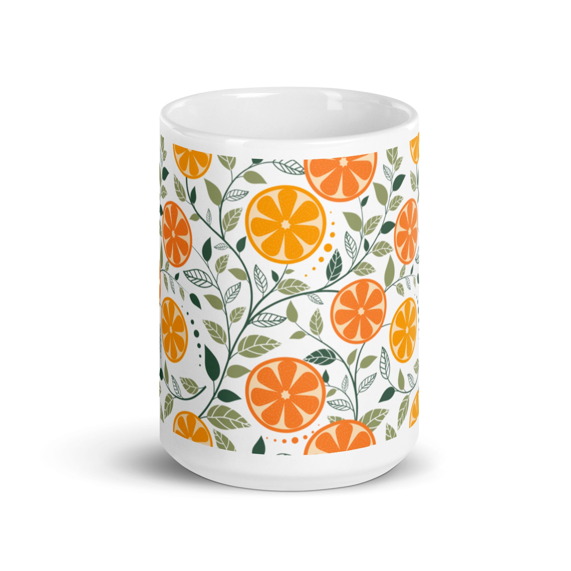 Citron ceramic coffee mug - 15oz - front view