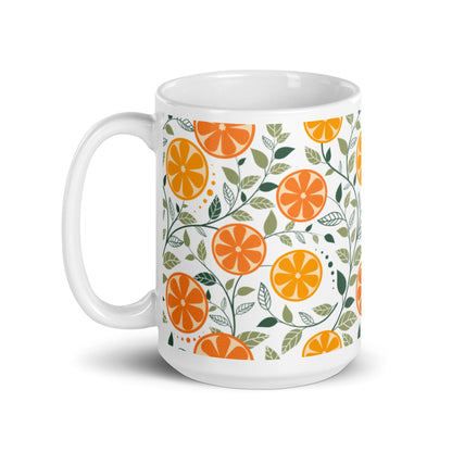 Citron ceramic coffee mug - 15oz - handle on left