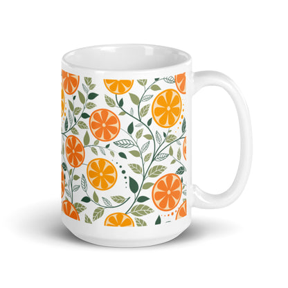 Citron ceramic coffee mug - 15oz - handle on right