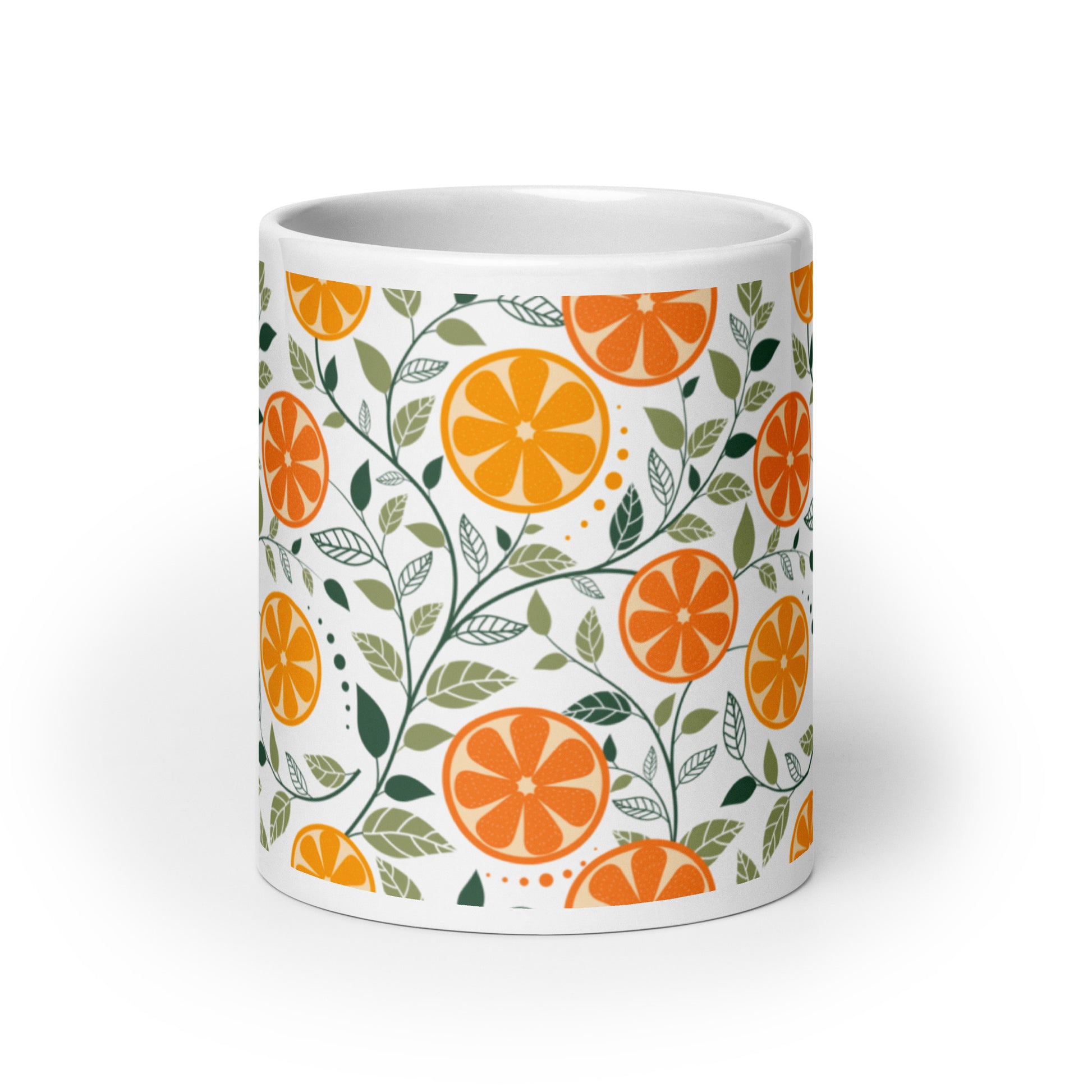 Citron ceramic coffee mug - 20oz - front view