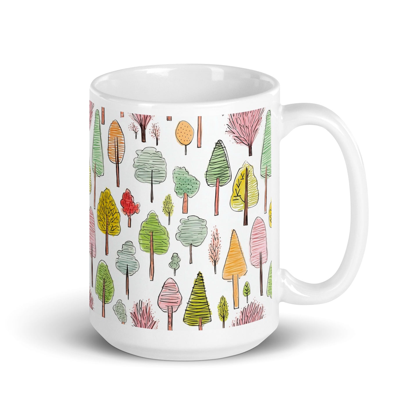 Coppice — Meadow ceramic coffee mug - 15oz - handle on right
