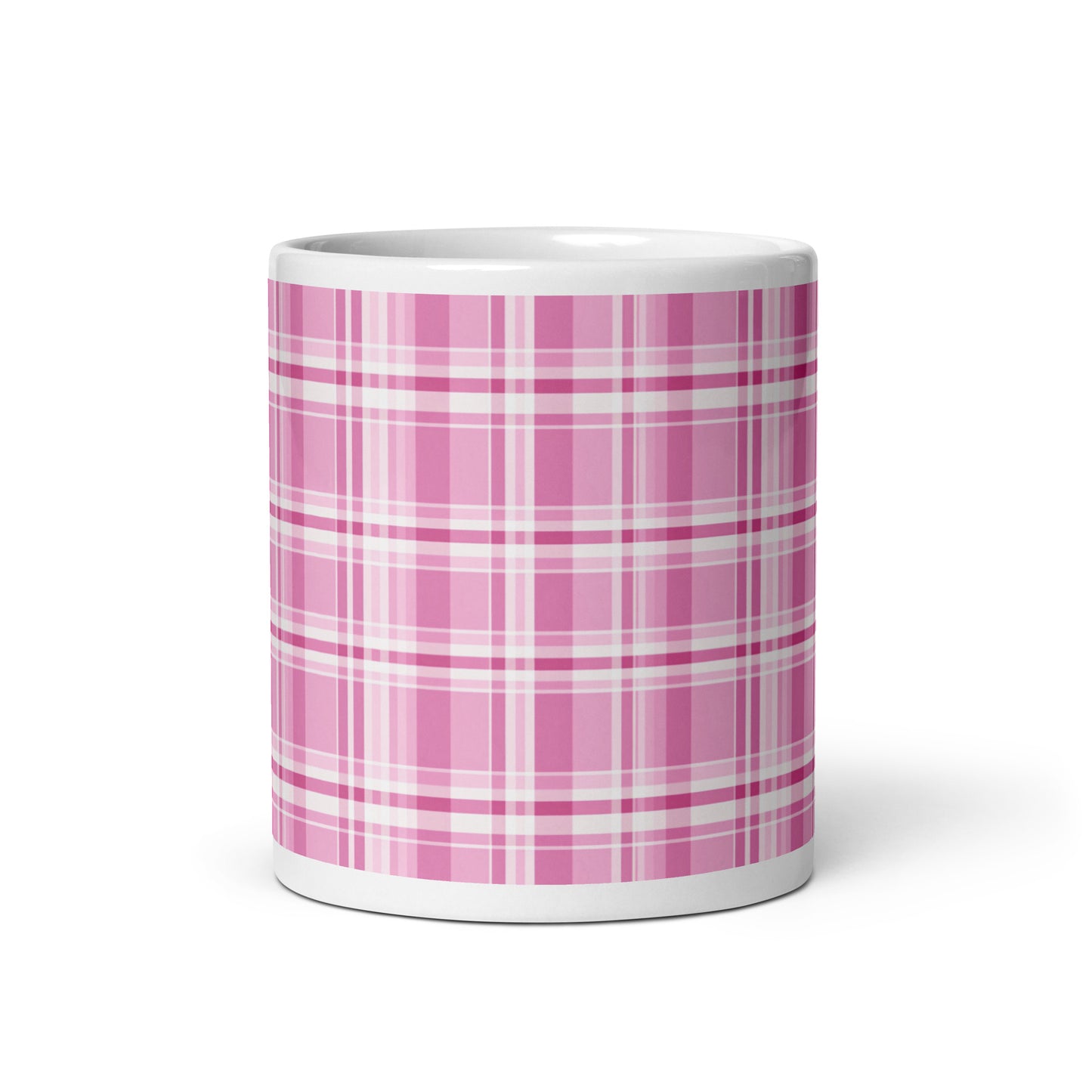 Criss + Cross - Berry ceramic coffee mug - 11 oz - front view