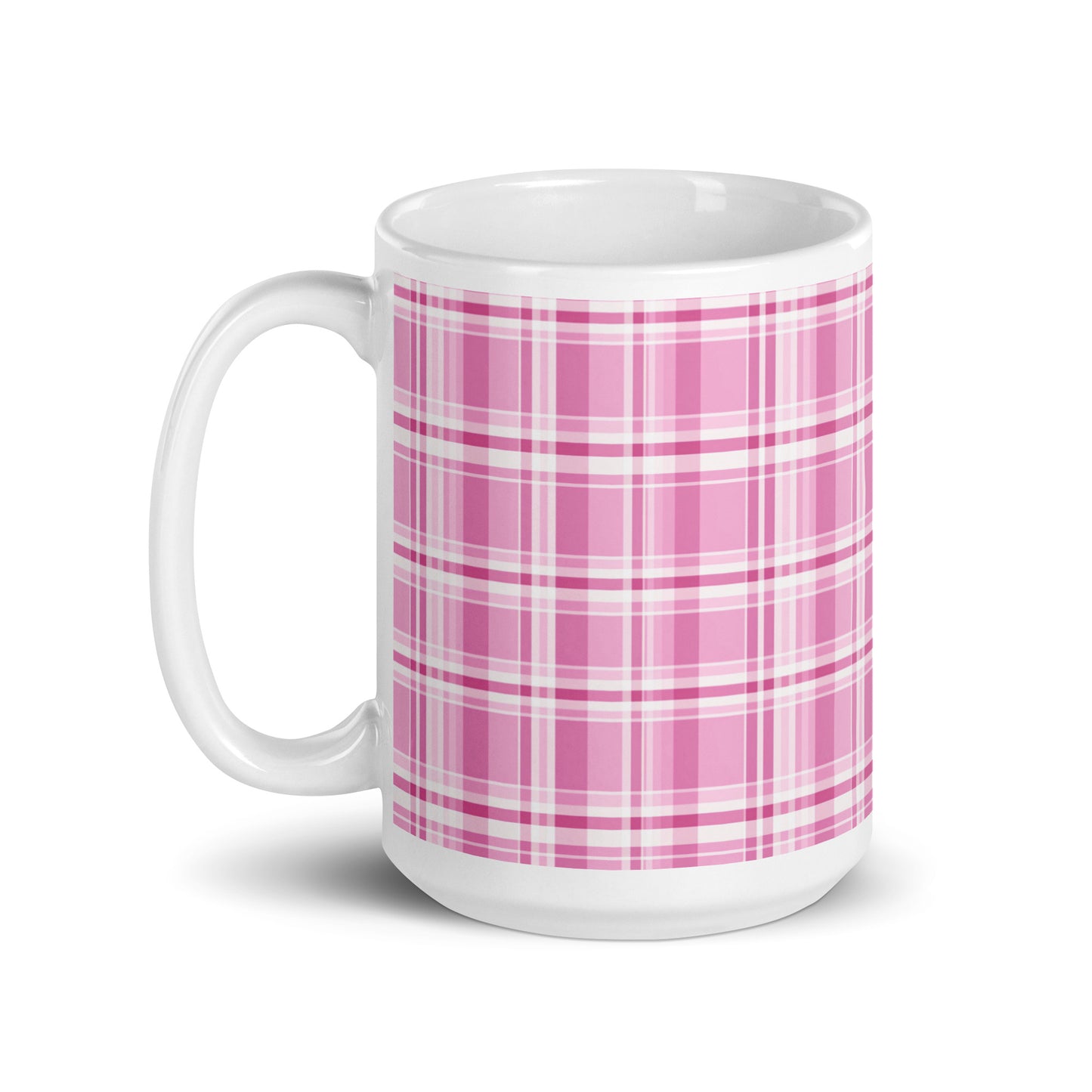 Criss + Cross - Berry ceramic coffee mug - 15 oz - handle on left