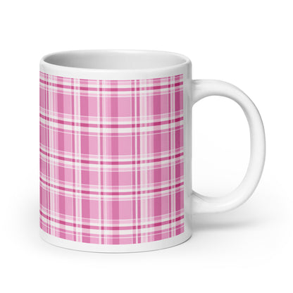 Criss + Cross - Berry ceramic coffee mug - 20 oz - handle on right