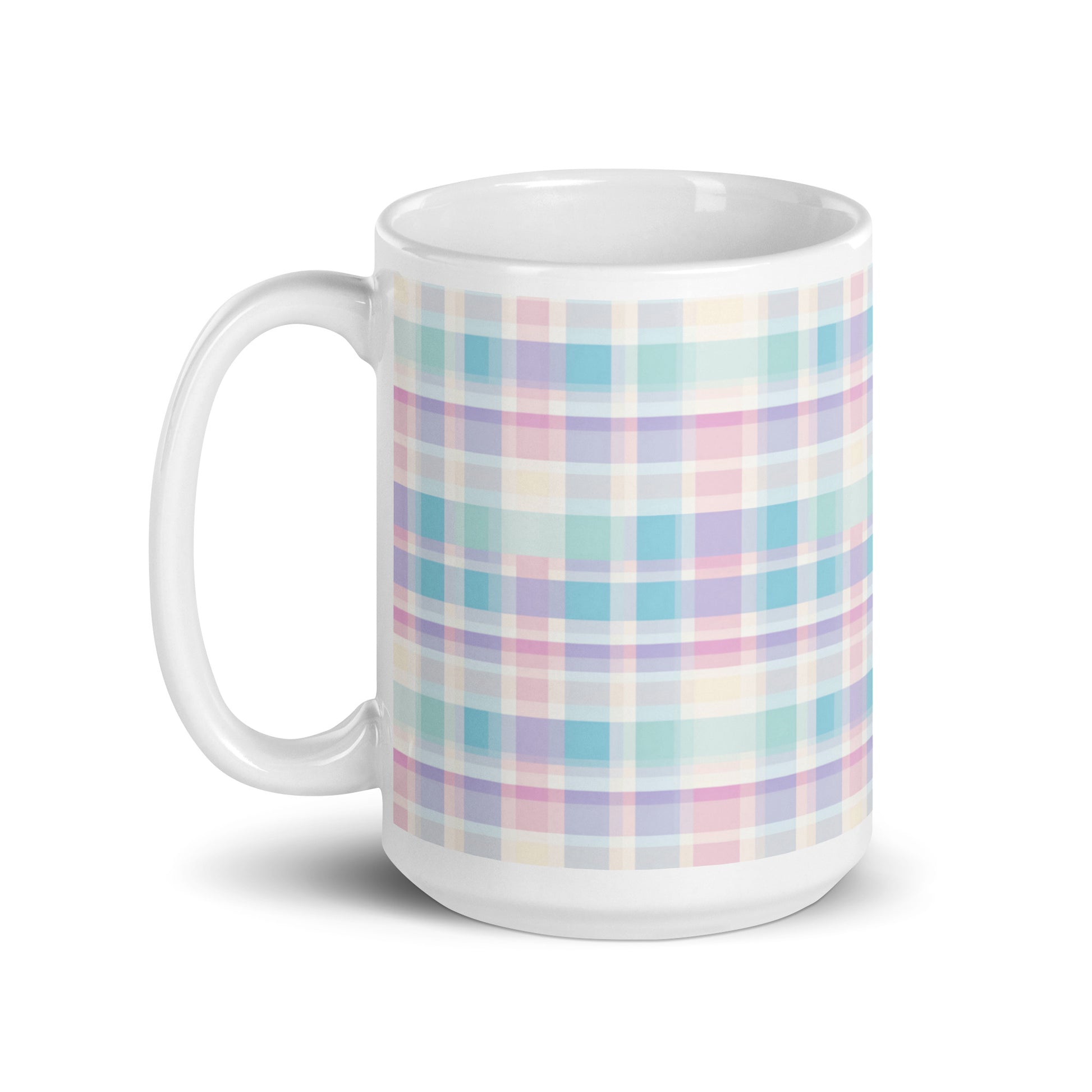 Criss + Cross - Dawn ceramic coffee mug - 15 oz - handle on left