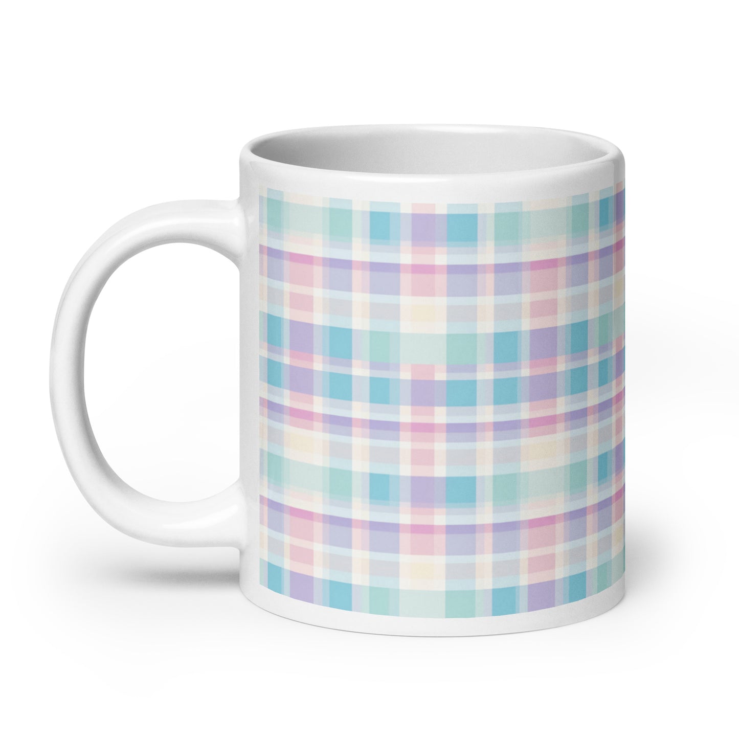 Criss + Cross - Dawn ceramic coffee mug - 20 oz - handle on left