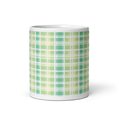 Criss + Cross - Fern ceramic coffee mug - 11 oz - front view