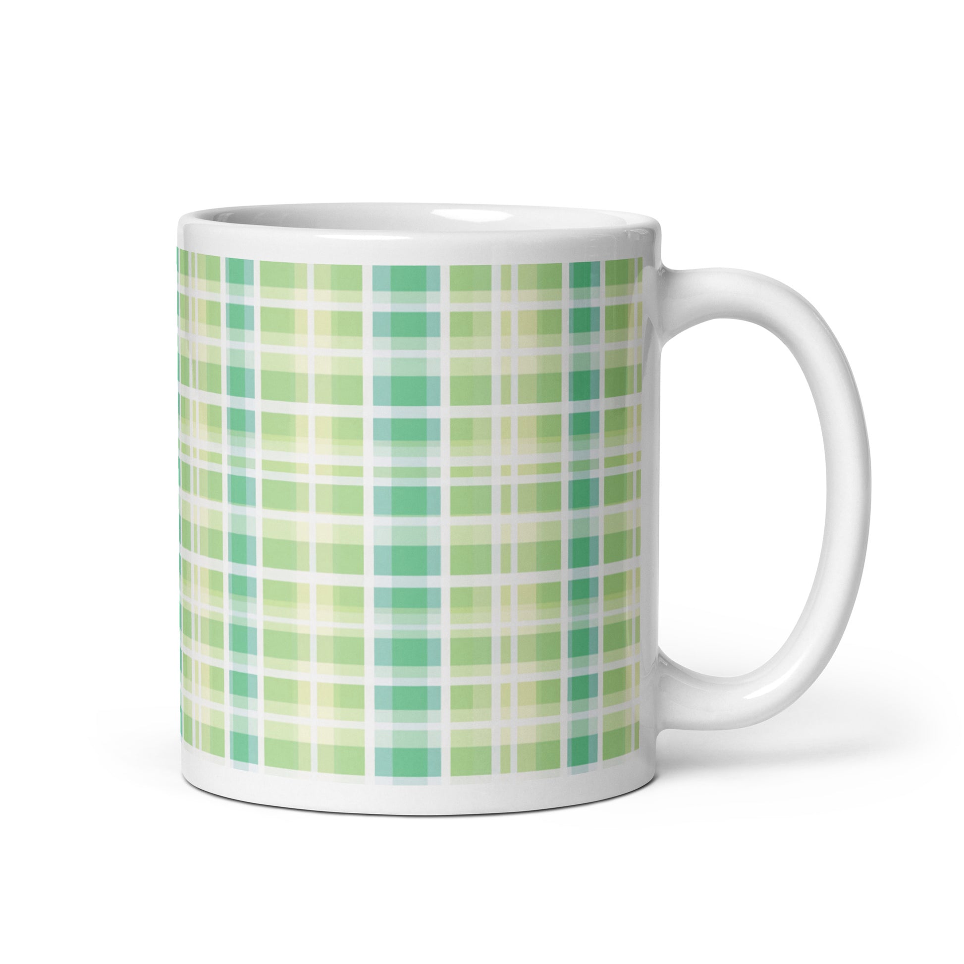 Criss + Cross - Fern ceramic coffee mug - 11 oz - handle on right