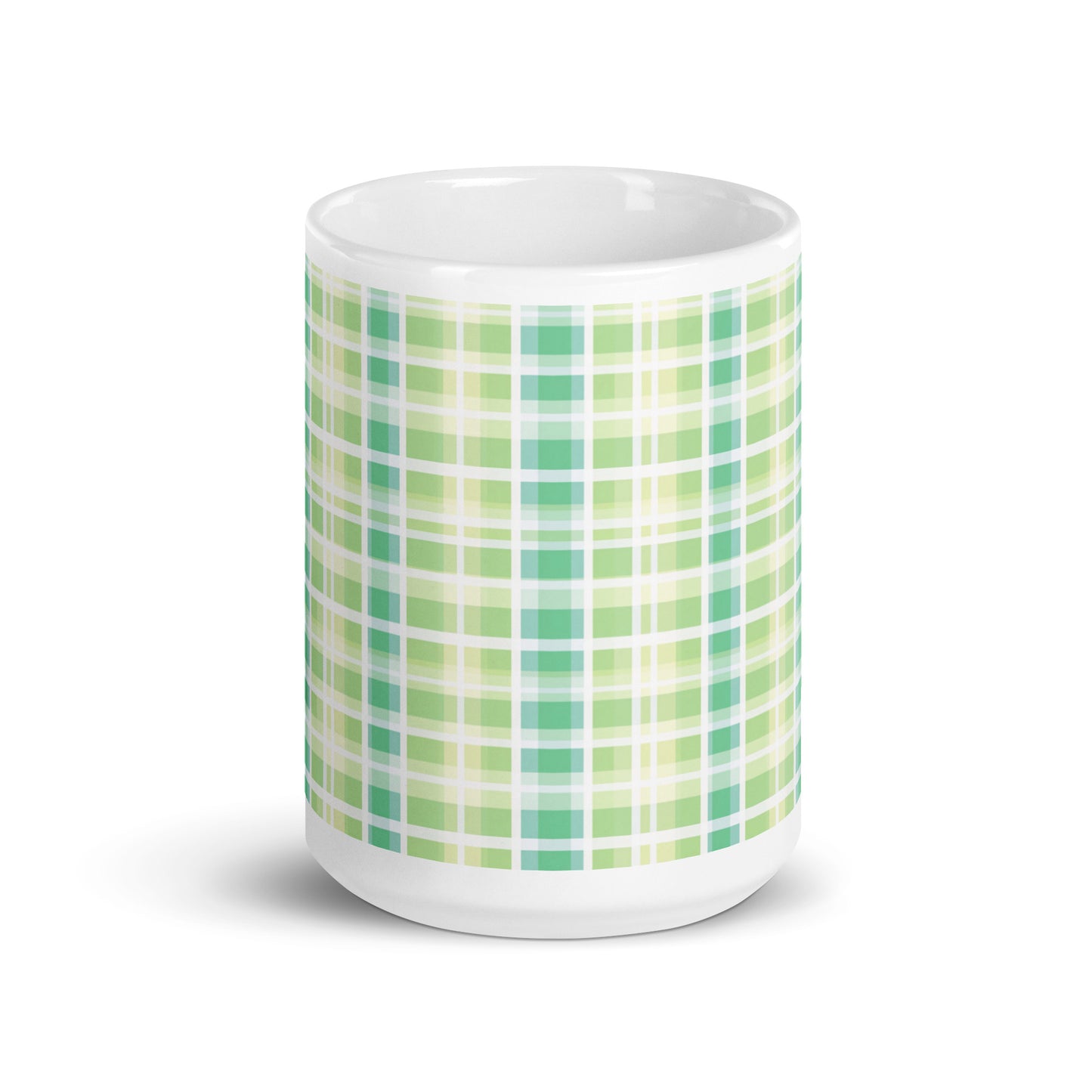 Criss + Cross - Fern ceramic coffee mug - 15 oz - front view