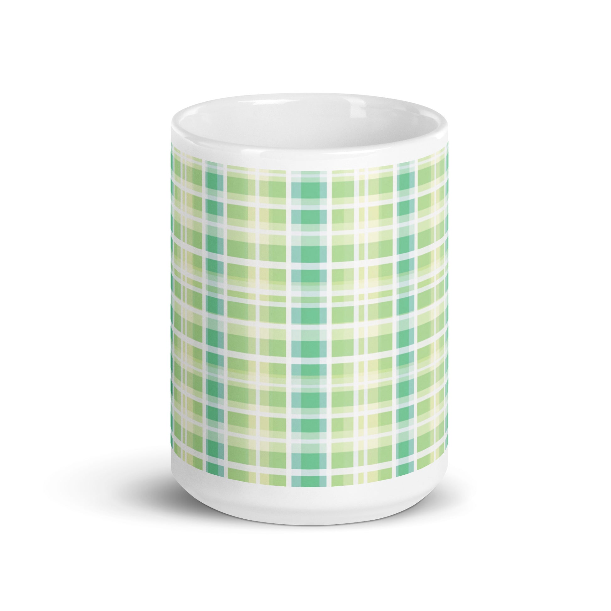 Criss + Cross - Fern ceramic coffee mug - 15 oz - front view