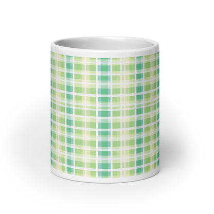 Criss + Cross - Fern ceramic coffee mug - 20 oz - front view