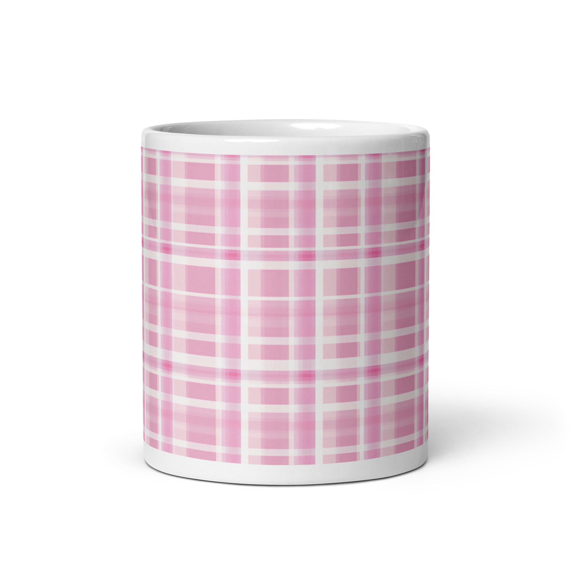 Criss + Cross - Flush ceramic coffee mug - 11 oz - front view