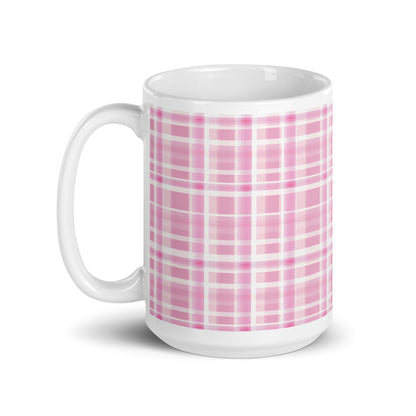 Criss + Cross - Flush ceramic coffee mug - 15 oz - handle on left