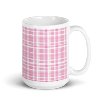 Criss + Cross - Flush ceramic coffee mug - 15 oz - handle on right
