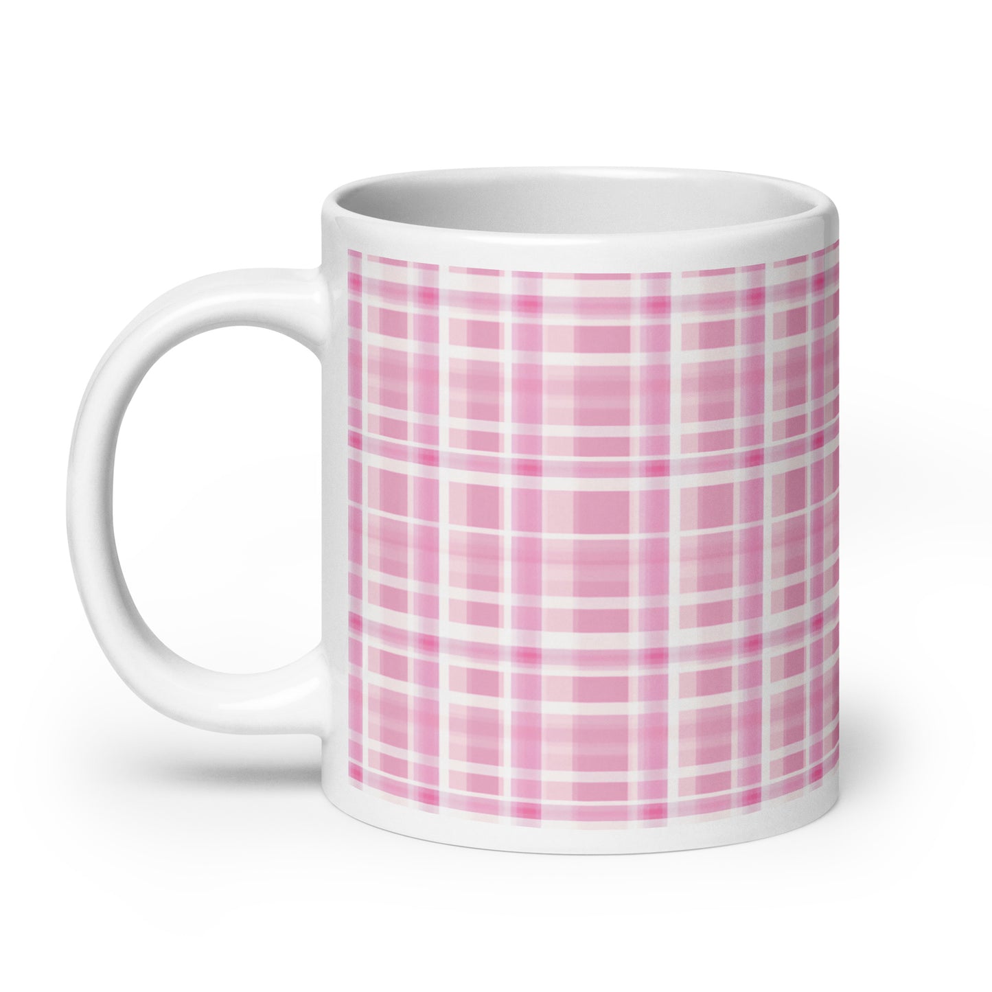Criss + Cross - Flush ceramic coffee mug - 20 oz - handle on left