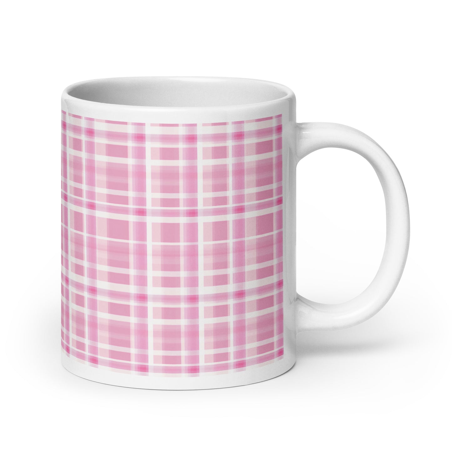 Criss + Cross - Flush ceramic coffee mug - 20 oz - handle on right