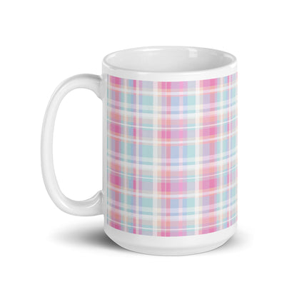 Criss + Cross - Frost ceramic coffee mug - 15 oz - handle on left