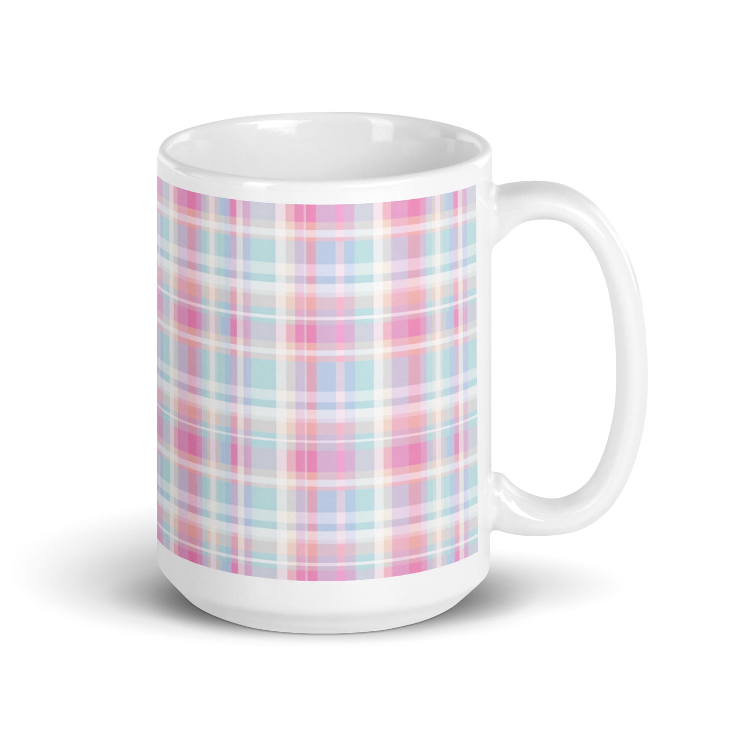 Criss + Cross - Frost ceramic coffee mug - 15 oz - handle on right