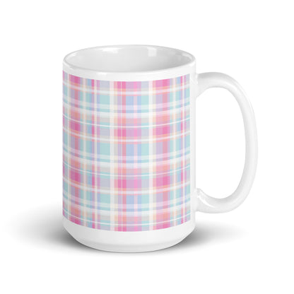 Criss + Cross - Frost ceramic coffee mug - 15 oz - handle on right
