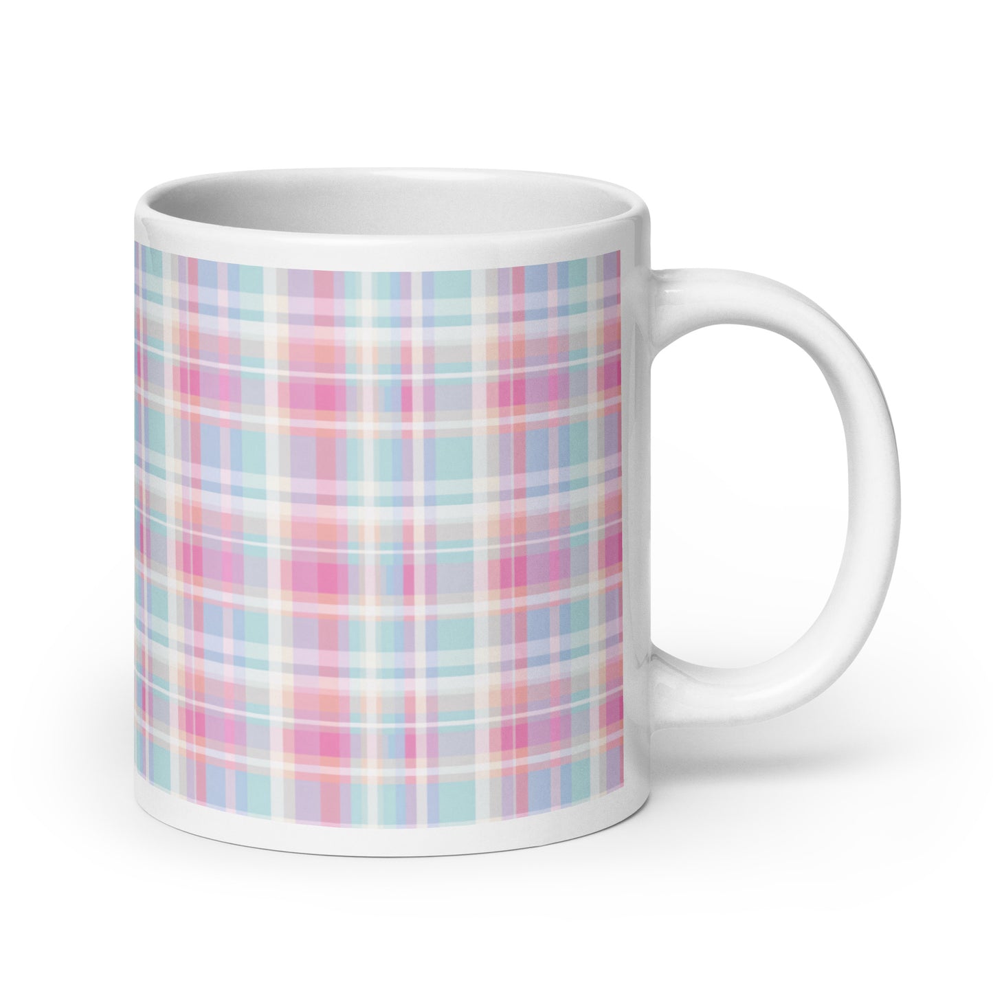 Criss + Cross - Frost ceramic coffee mug - 20 oz - handle on right