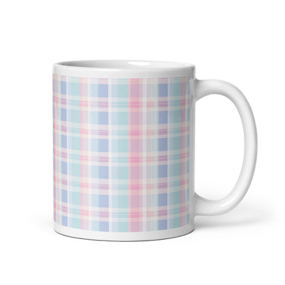 Criss + Cross - Larkspur ceramic coffee mug - 11 oz - handle on right