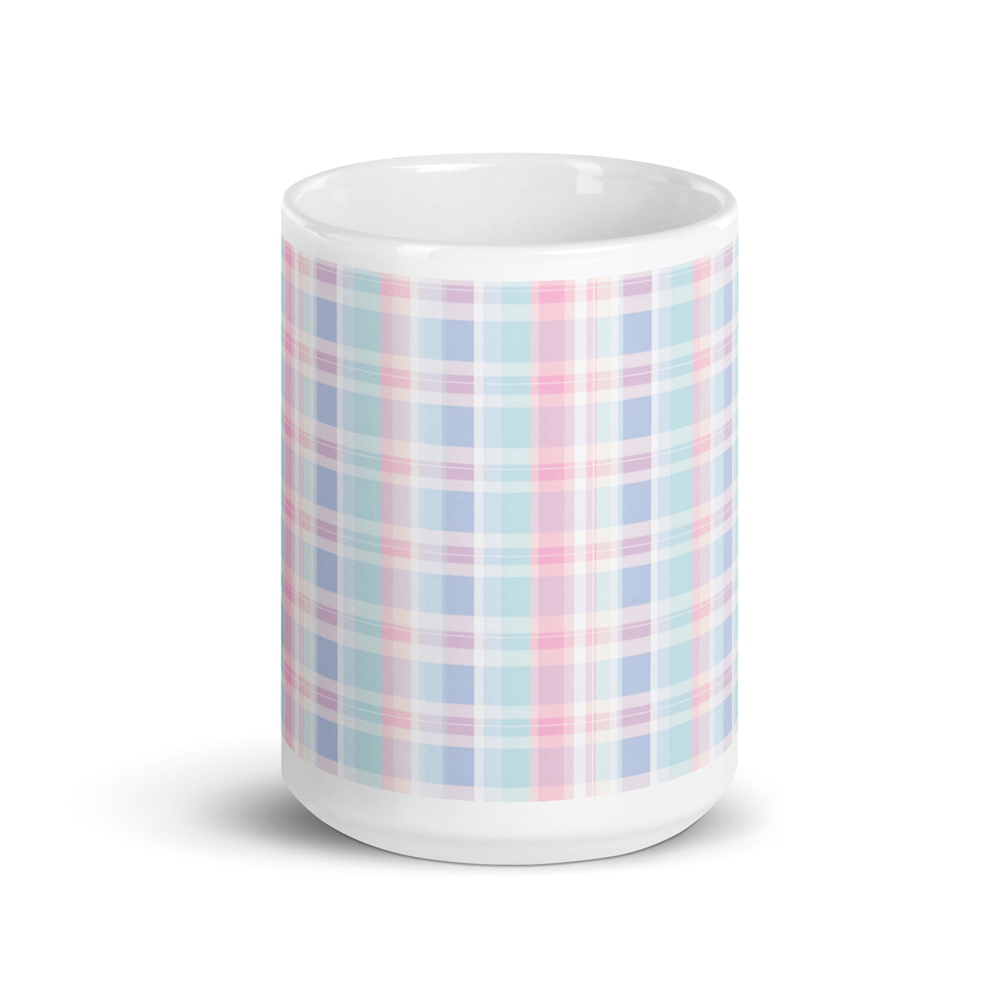 Criss + Cross - Larkspur ceramic coffee mug - 15 oz - front view