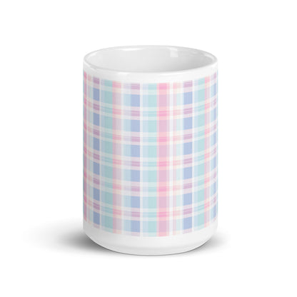 Criss + Cross - Larkspur ceramic coffee mug - 15 oz - front view