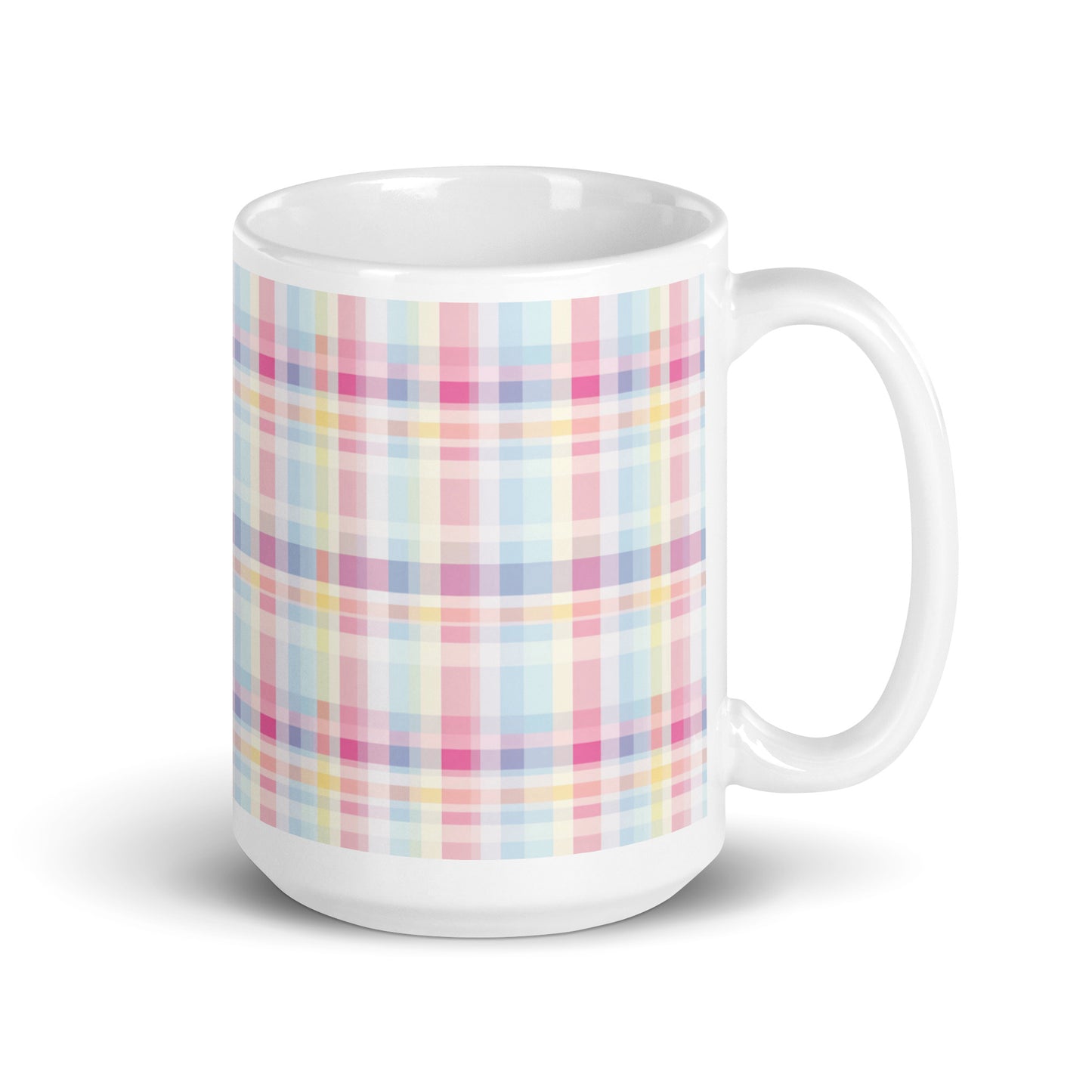 Criss + Cross - Pansy ceramic coffee mug - 15 oz - handle on right