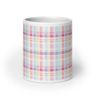 Criss + Cross - Pansy ceramic coffee mug - 20 oz - front view