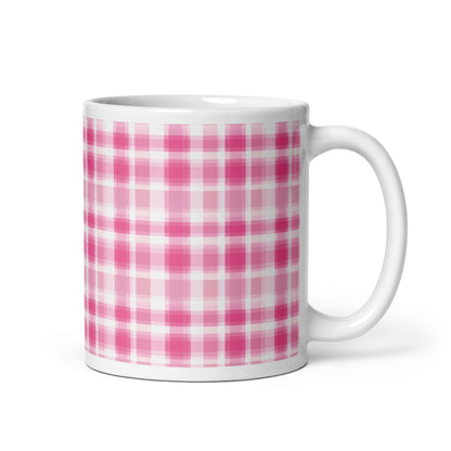 Criss + Cross - Prism ceramic coffee mug - 11 oz - handle on right