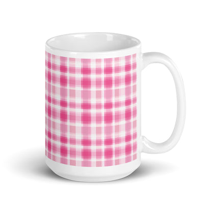Criss + Cross - Prism ceramic coffee mug - 15 oz - handle on right