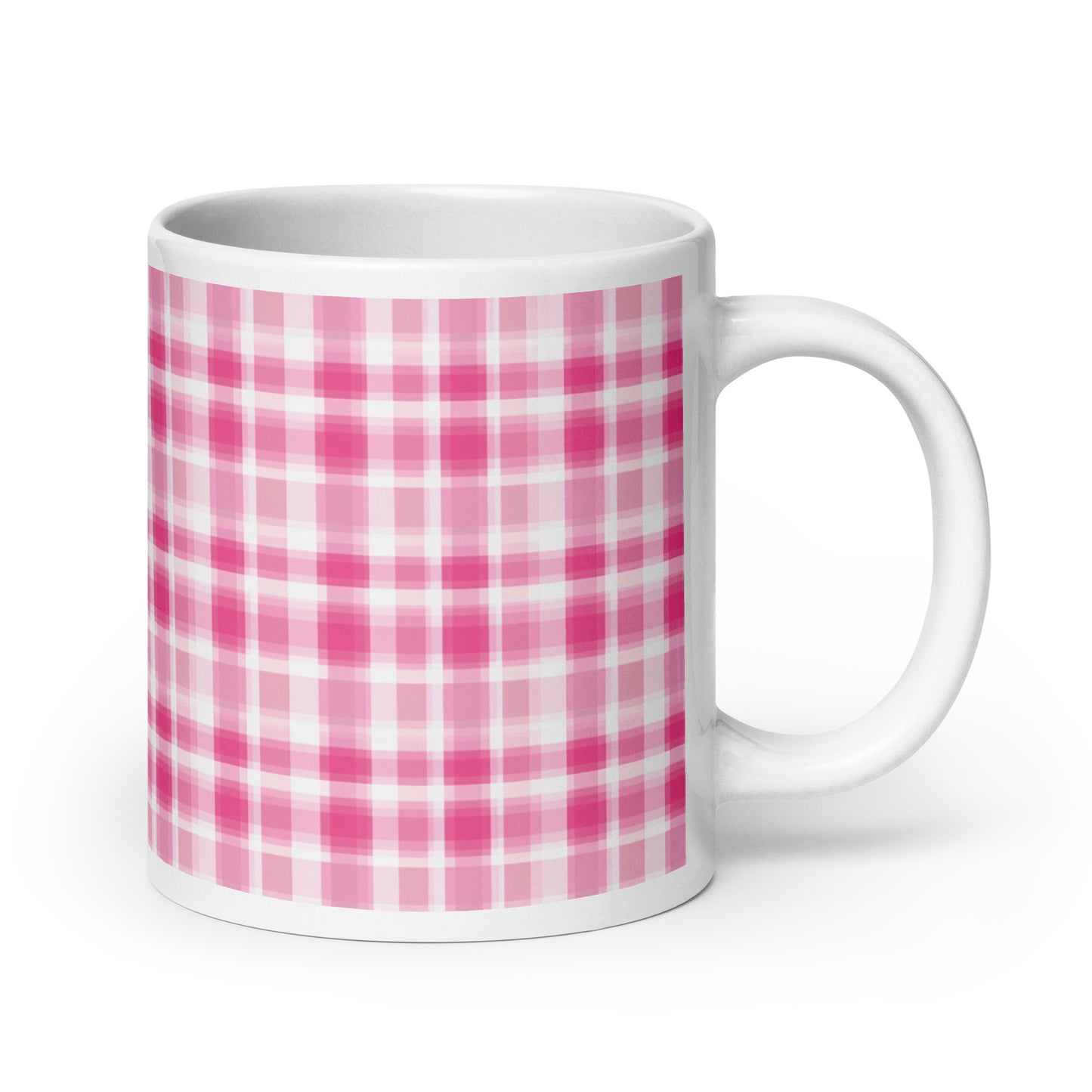 Criss + Cross - Prism ceramic coffee mug - 20 oz - handle on right