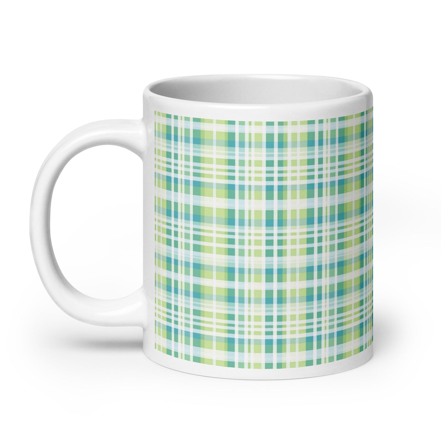 Criss + Cross - Thistle ceramic coffee mug - 20 oz - handle on left