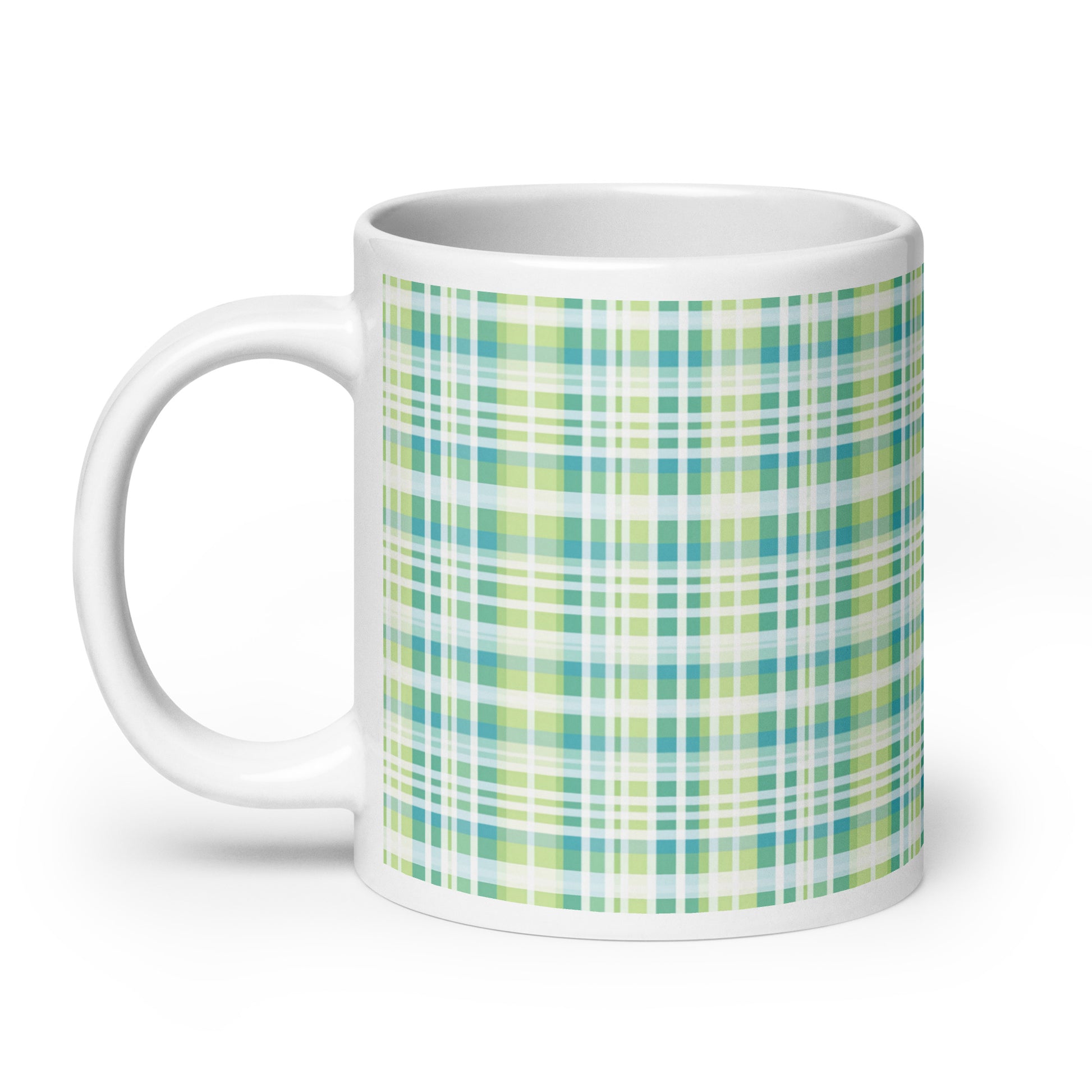 Criss + Cross - Thistle ceramic coffee mug - 20 oz - handle on left